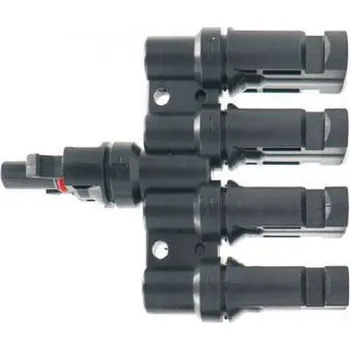 solární kabel Konektor pro solární panely MC4 rozbočení 1x zdířka,4x konektor