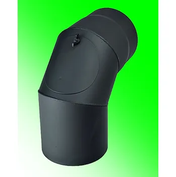 Kouřovod Kovo KRAUS kouřovod koleno čistící 90°/ø 160 mm ČERNÁ
