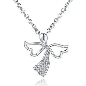 Náhrdelník 4U Stříbrný náhrdelník s andílkem Maty