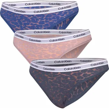 Kalhotky CALVIN KLEIN DÁMSKÉ KALHOTKY BRAZILIAN 3PK NAVY/BEIGE/GREEN 000QD5068E GP8 Velikost: XS
