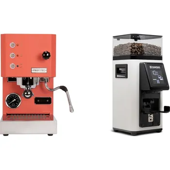 Kávovar Profitec GO, red + Rancilio STILE, white