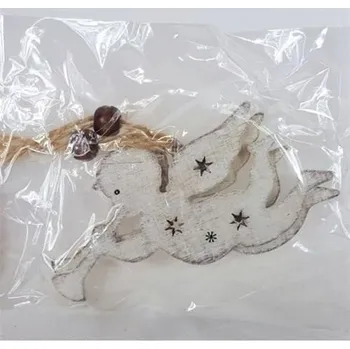 Party dekorace Dřevěná ozdoba Andílek 2 ks (Dřevěná ozdoba Andílek 2 ks)