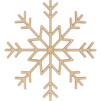 Vánoční dekorace Galanteriadrew Sněhová Vločka 10 x 10 cm Přírodní