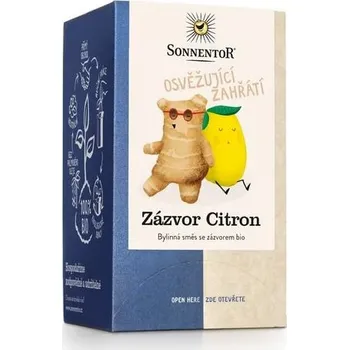 Nealkoholický nápoj BIO bylinný čaj, Sonnentor Zázvor Citron, porcovaný, 18 sáčků