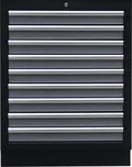 Celokovová dílenská skříňka PROFI s 9-ti šuplíky 680x458x910 mm - TGC1309