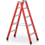 Dvoustranný sklolaminátový žebřík nevodivý, výška 1620 mm, 2 x 5 stupně