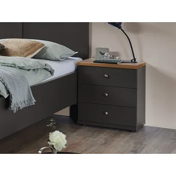 Noční stolek Noční stolek MARLOW grafit/dub bianco