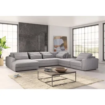 Sedací souprava Rohová sedací souprava do tvaru U s posuvným opěrákem LEVANTE Pravý roh