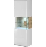 Závěsná vitrína TOLEDO dub San Remo/bílý lesk