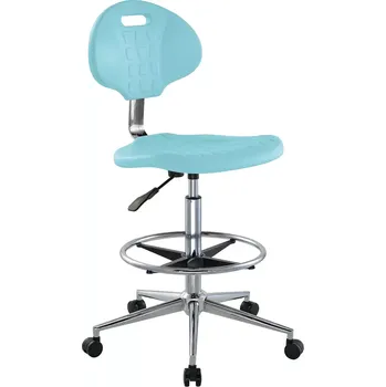 PUR COLOR 04 židle laboratorní, kolečka na měkké podlahy, tyrkysová