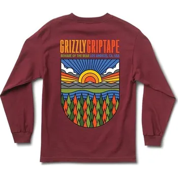 Pánské tričko GRIZZLY triko - Sun Valley LS Tee (BUR)