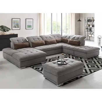 Sedací souprava Rohová sedací souprava s nastavitelnými opěráky HOLIDAY ve tvaru U Pravý roh