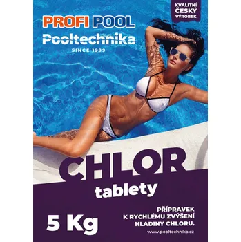 Bazénová chemie Pooltechnika Pomalurozpustné chlorové tablety 5kg PROFIPOOL