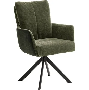 Jídelní židle Jídelní otočná židle MALIA S s područkami olive