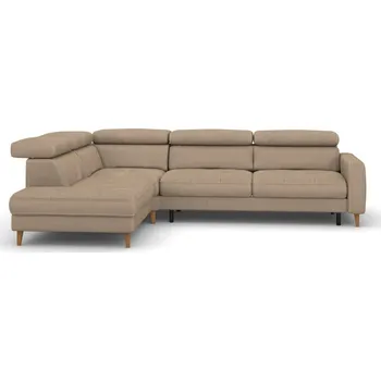 Sedací souprava Kožená rohová sedací souprava GORDON s rozkladem pro každodenní spaní Levý roh