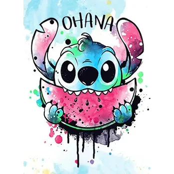 Diamantové malování Lilo & Stitch Diamantové malování - motivy z oblíbené pohádky "Lilo a Stitch" - hranaté diamanty I Barva: C, Velikost: 20x25 cm