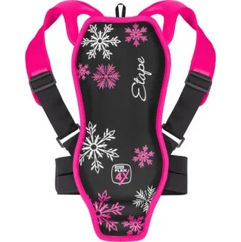 Chránič těla a ramene Etape – dětský chránič páteře BACKBONE, černá/růžová - 140/158