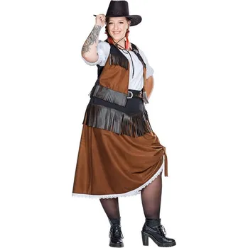 Karnevalový kostým Rubies Deutschland Kostým pro plnoštíhlé Cowgirl fullcut - velikost 44
