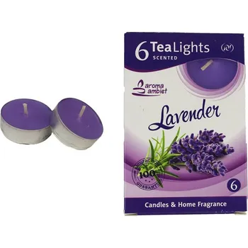 Svíčka Svíčka čajová LAVENDER 6ks MSC-TL1003