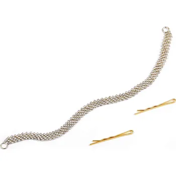 Čelenka Štrasová ozdoba / čelenka do vlasů, barva 1 crystal zlatá