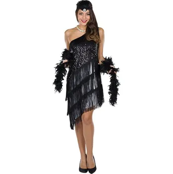 Rubies Deutschland Černé charlestonové šaty dámské - velikost 38
