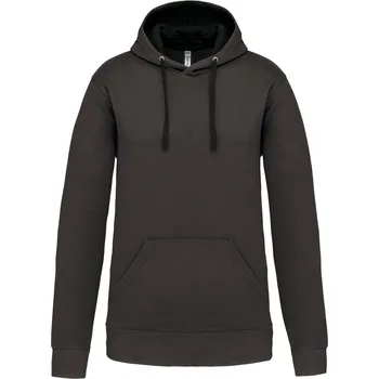 Pánská mikina KARIBAN Mikina s kontrastní kapucí K446 Velikost: 4XL, Barva: šedá-černá