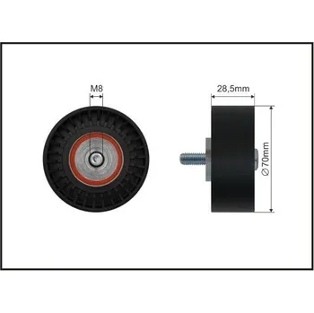 Vratná/vodicí kladka, klínový žebrový řemen Caffaro 11-09