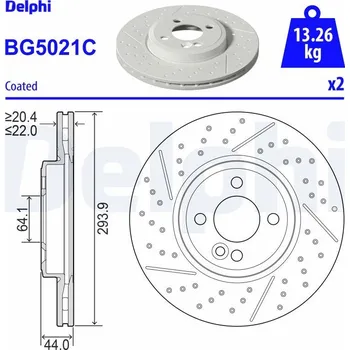 Brzdový kotouč Brzdový kotouč DELPHI BG5021C