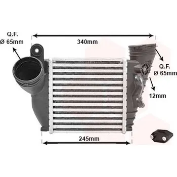 Chladič motoru Chladič turba VAN WEZEL 03004354