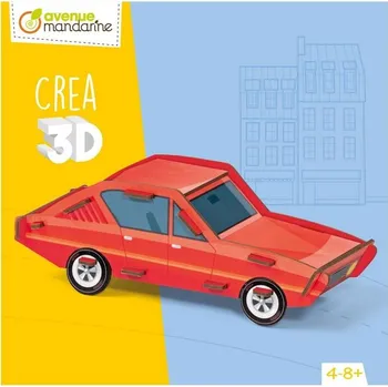 Papírový model Avenue Mandarine 3D model z kartonu - auto
