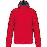 KARIBAN Pánská lehká zateplená bunda Down Jacket K6110 Velikost: XL, Barva: červená