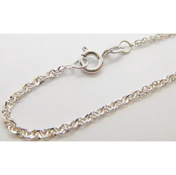 Souprava šperků Klenoty Budín Dámský zlatý náramek z bílého zlata TWIST 19cm 585/1,05gr 3090003 (Klenoty Budín Dámský zlatý náramek z bílého zlata TWIST 19cm 585/1,05gr 3090003)