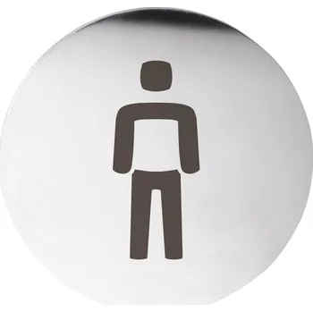 Mýdlenka Cedule WC páni, Ø 75mm, nerez mat