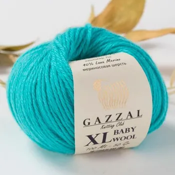 Příze Příze Baby Wool XL 832 zelenomodrá Gazzal