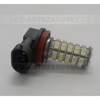 Autožárovka SMD LED žárovka s paticí H11 bílá, 68x tříčipová SMD LED, 12V (H11 LED SMD)