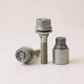 Šroubek na kolo Zajišťovací šrouby SICUSTAR M12x1,25x56mm, plochá s podložkou, klíč 17 (Pojistné šrouby SICUSTAR)