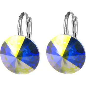 Náušnice Argento 63092 Stříbrné náušnice - kulatý křišťál Swarovski