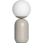 Nordlux Opálově bílá skleněná stolní lampa Notti s béžovou podstavou