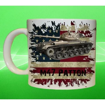hrnek s tankem M47 Patton