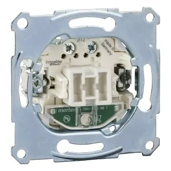 Elektroinstalační materiál SCHN MTN3502-0000 Merten - Mechanismus dvojpólového spínače se signalizační kontrolkou řazení 2Ss, 1