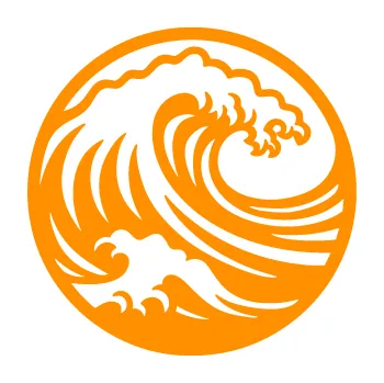 Samolepící dekorace SAMOLEPKA Krajina moře 002 pravá motiv vlny (06 - oranžová) NA AUTO, NÁLEPKA, FÓLIE, POLEP, TUNING, VLASTNÍ TEXT, TISK, AUTOSAMOLEPKY.cz, POLEPY, OBRÁZEK, LOGO, SAMOLEPKY