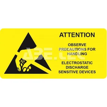 ESD Lepicí štítek - ESD citlivý obsah, 38x76mm, role 1000 štítků, 24 - 101005949