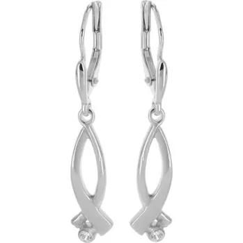 Náušnice Argento 63806 Stříbrné náušnice - čirý kulatý zirkon