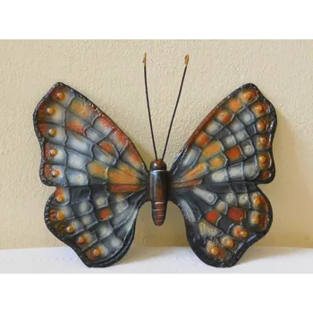 LITINOVÝ NÁSTĚNNÝ MOTÝL - RUČNĚ BARVENÝ