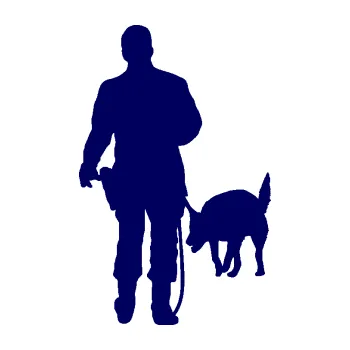 Samolepící dekorace SAMOLEPKA Psovod 005 levá pes na vodítku (23 - tmavě modrá) NA AUTO, NÁLEPKA, FÓLIE, POLEP, TUNING, VLASTNÍ TEXT, TISK, AUTOSAMOLEPKY.cz, POLEPY, OBRÁZEK, LOGO, SAMOLEPKY