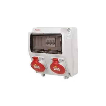 Rozvaděč FAMATEL v027 - ZSF00200000.0 /3957 zásuvková skříň IP44 jištěná bez chrániče v027