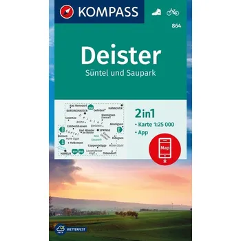 KOMPASS Wanderkarte 864 Deister, Süntel und Saupark