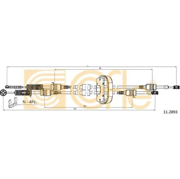 COFLE Tažné lanko, ruční převodovka 112893