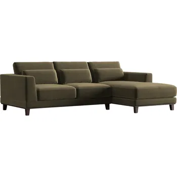 Pohovka Windsor & Co Sametová rohová pohovka Leon 260 cm, pravá