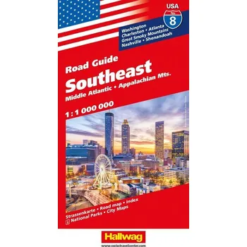 Southeast Middle Atlantic, Appalachian Mts. Nr. 08 USA Road Guide 1:1 Mio.